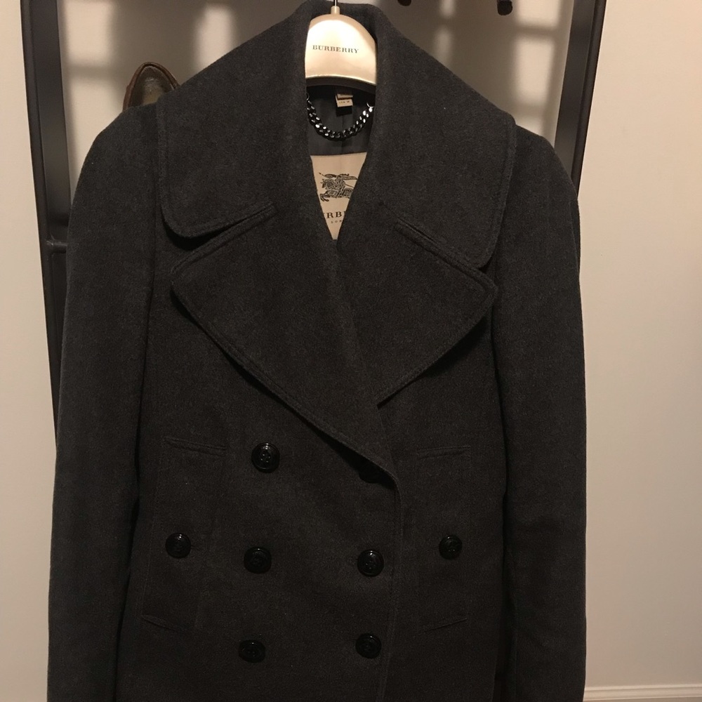 Burberry London Wool/Cashmere Double Breasted Coat